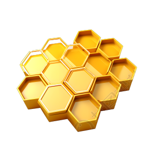 3D蜂巢图形设计元素