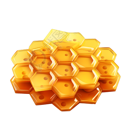 3D蜂巢可商用插画