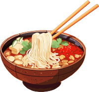 螺蛳粉透明背景插画素材