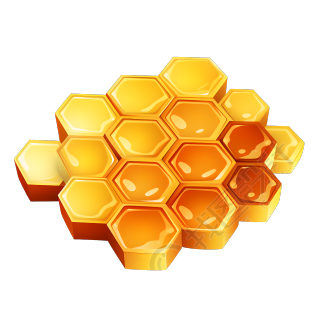 3D蜂巢插画设计素材