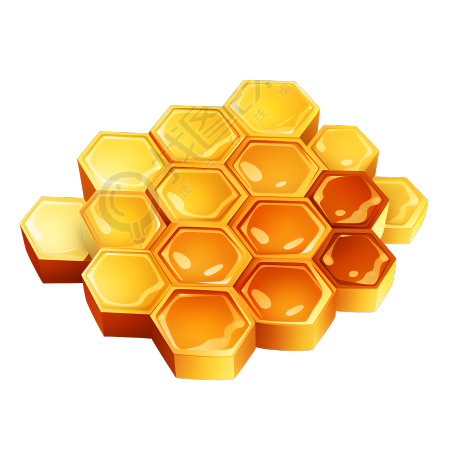 3D蜂巢插画设计素材