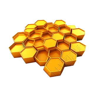 3D蜂巢商用设计元素