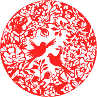 红色剪纸商业设计元素