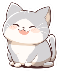 猫咪贴纸彩色素材