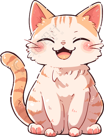 猫咪贴纸商业插画