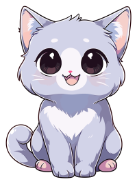 猫咪贴纸插图