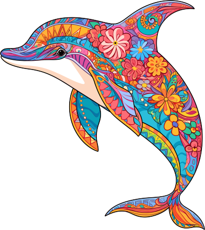 海豚透明背景插画