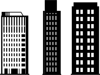 建筑剪影透明背景插画