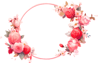 粉色花环透明背景素材