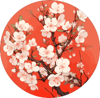 梅花花开商用插画