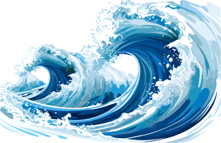 蓝色海浪创意设计元素