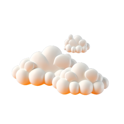 3D立体云透明背景素材