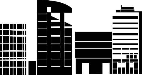 建筑剪影插图