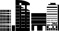 建筑剪影插图