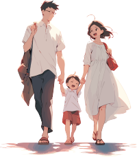 温馨家庭PNG插图