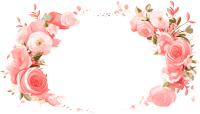 粉色花环边框可商用插图