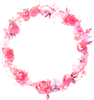 粉色花环商用元素