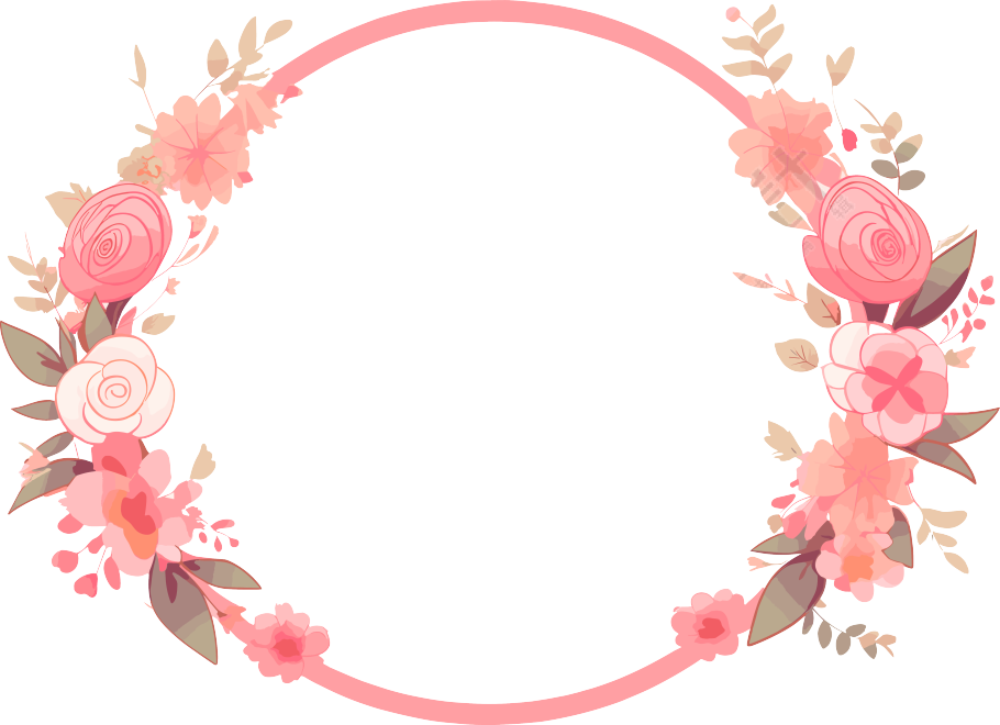 粉色花环高清图形素材