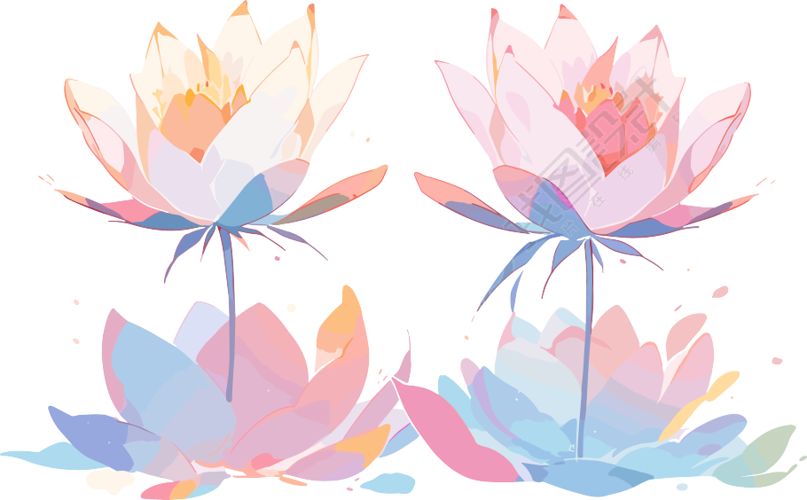 莲花可商用插画设计素材