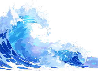 蓝色海浪创意设计元素
