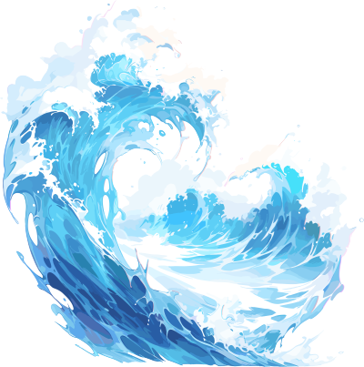 蓝色海浪高清PNG图形素材