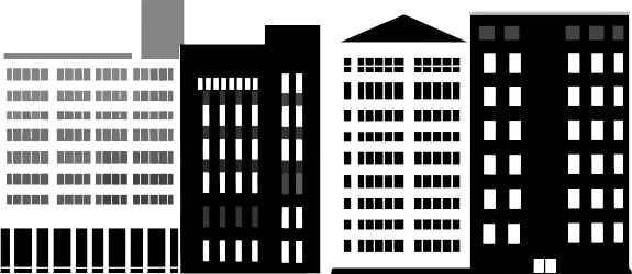 建筑剪影黑色轮廓元素