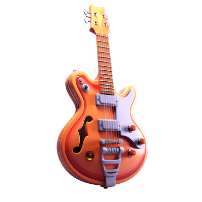 3D吉他创意设计元素