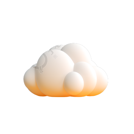 3D立体云PNG图形设计素材