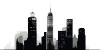 建筑剪影PNG插图