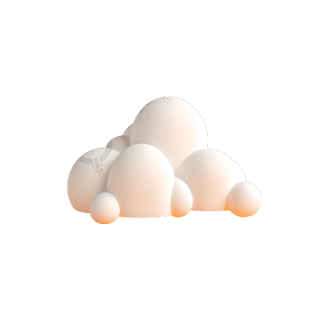 3D立体云商业插画