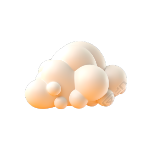 3D立体云插画设计素材