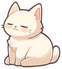 猫咪贴纸可爱元素设计