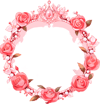 粉色花环商业设计素材