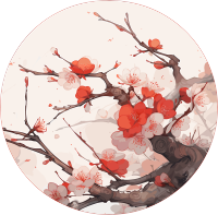 梅花插画设计素材