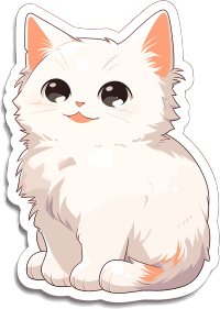 猫咪贴纸透明背景素材