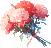 教师节卡通康乃馨PNG素材