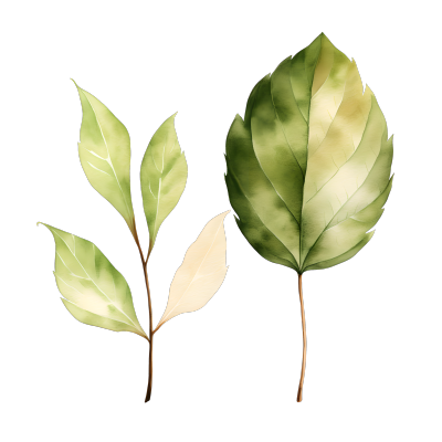 树叶透明背景插画设计