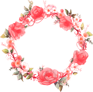 粉色花环设计素材