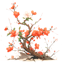 梅花高清商业设计插画