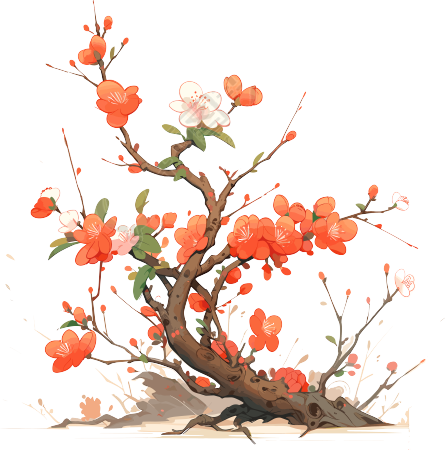 梅花高清商业设计插画