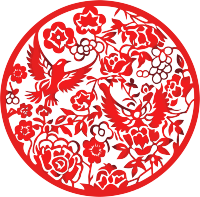 红色剪纸商业设计元素