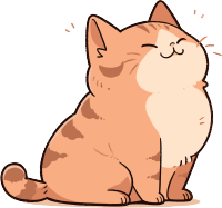 猫咪贴纸插画