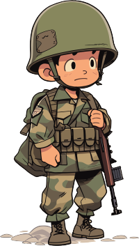 卡通士兵创意设计素材