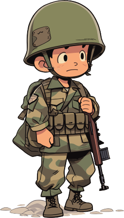 卡通士兵创意设计素材