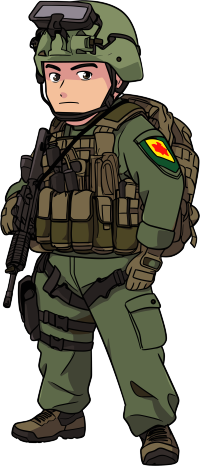 卡通士兵透明背景素材