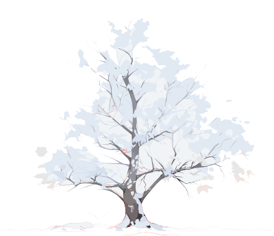 冬天大树创意设计元素