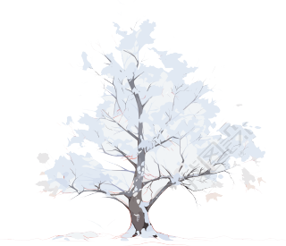 冬天大树创意设计元素