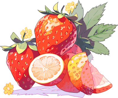 水果装饰手绘插图
