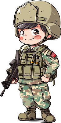 卡通士兵PNG透明背景高清素材