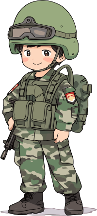 卡通士兵商业设计元素